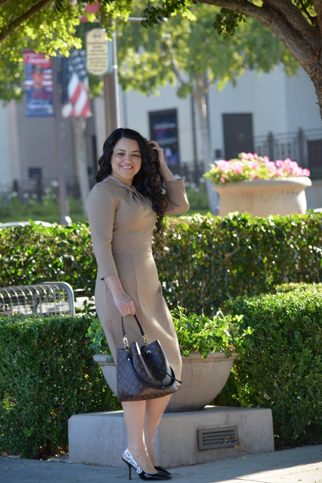Pamplona Tan Knot Dress